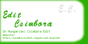 edit csimbora business card